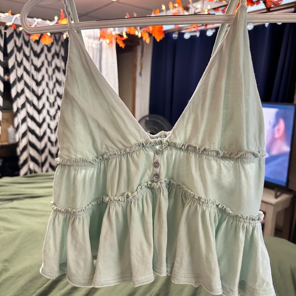 Urban outfitters mint green crop top